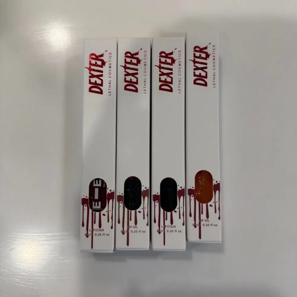 Dexter Lip Stain Bundle Lethal Cosmetics 4 Pack M99 Dark Passenger Makeup